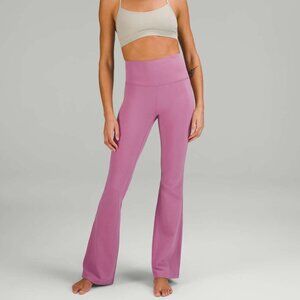 Lululemon Groove Super-High-Rise Flared Pant Nulu Velvet Dust Size 2 32.5”